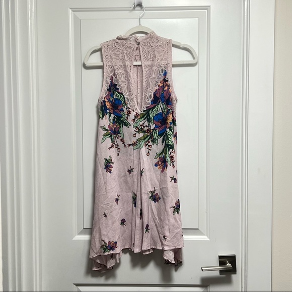ntimately Free People  Boho Marsha Slip Dress XS Ecru Combo  Lace Floral Mini. - Picture 4 of 12